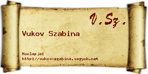 Vukov Szabina névjegykártya