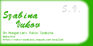 szabina vukov business card